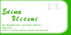 edina ulicsni business card